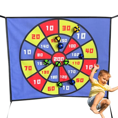 Diana de trampolín – Juego de juegos de lanzamiento para niños, ejercicios de puntería con bolas pegajosas | Juguete deportivo para 8, 10, 12 14 trampolines, patio trasero, sala de juegos, regalo de