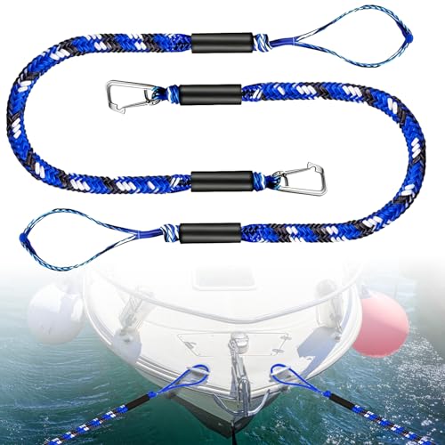 Versatile: il guinzaglio offre il massimo assorbimento degli urti. È adatto per diverse imbarcazioni come kayak, jet ski, canoe o piccole barche a motore. Grazie ai colori vivaci, la cima da ormeggio è facilmente riconoscibile. Ideale per l'uso su banchine, pontili o marinas e per attività ricreative e all'aperto in acqua.