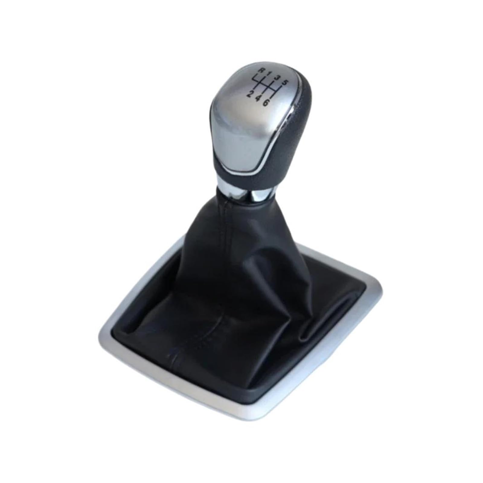 Jsyalmslw Silver.6 Speed Gear Knob For Focus 2009-2011 Black/Silver Upgrade