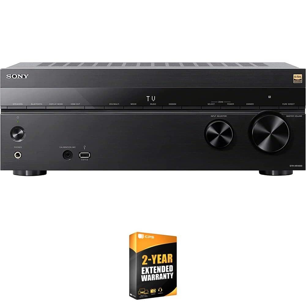 - STR-AN1000 7.2 Channel Home Theater 8K A/V Receiver Bundle with 26 Month CPS Extended Protection Pack