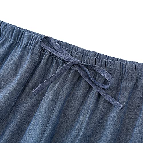 Image of STMAHER Men's Pajama Pants Cotton Pjs Bottoms Lightweight Pajama Bottoms Woven Knit Pants With Pocket