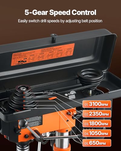 VEVOR 10-Inch 5-Speed Cast Iron Press