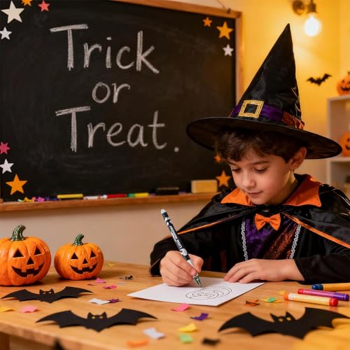 AMSNINK 4 Stück Halloween Mitgebsel Kinder – Radierbarer Kugelschreiber, Halloween Mitgebsel für Kugelschreiber, Erase Gelschreiber Radierbar, Ideal für Halloween Büro, Schule und Party