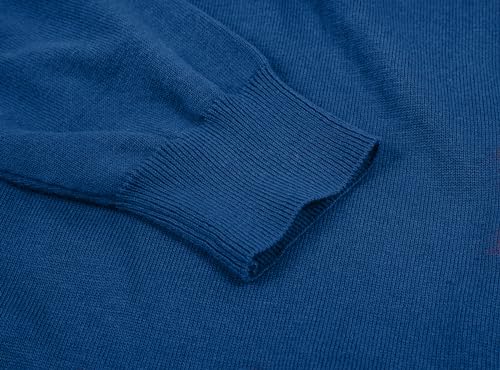 Krumba Mens Plus Size Sweater: Cotton V Neck Big Tall Oversized Long Sleeve Pullover4