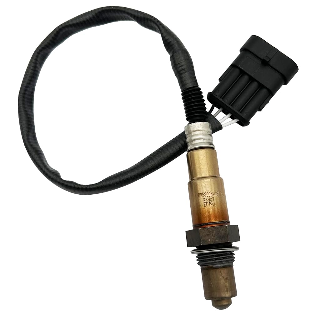 0258006206 Sonda lambda sensore di ossigeno adatto per ALFA ROMEO 147 166 GIULIETTA GT GTV SPIDER Mito adatto per Fiat 500 500c BRAVA BRAVO DOBLO FIORINO PUNTO PANDA PALIO IDEA LINEA 1.2 1.4