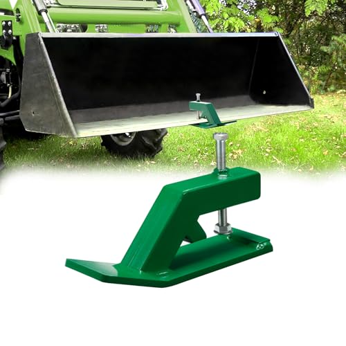 ONECHOI Tractor Bucket Protector Heavy Duty Steel Bucket Attachments 12 Long Skid Edge Protector Turning Bucket into Snow Pusher 3 Width Turf Tamer Preventing Grass Destruction Green 1 Pack