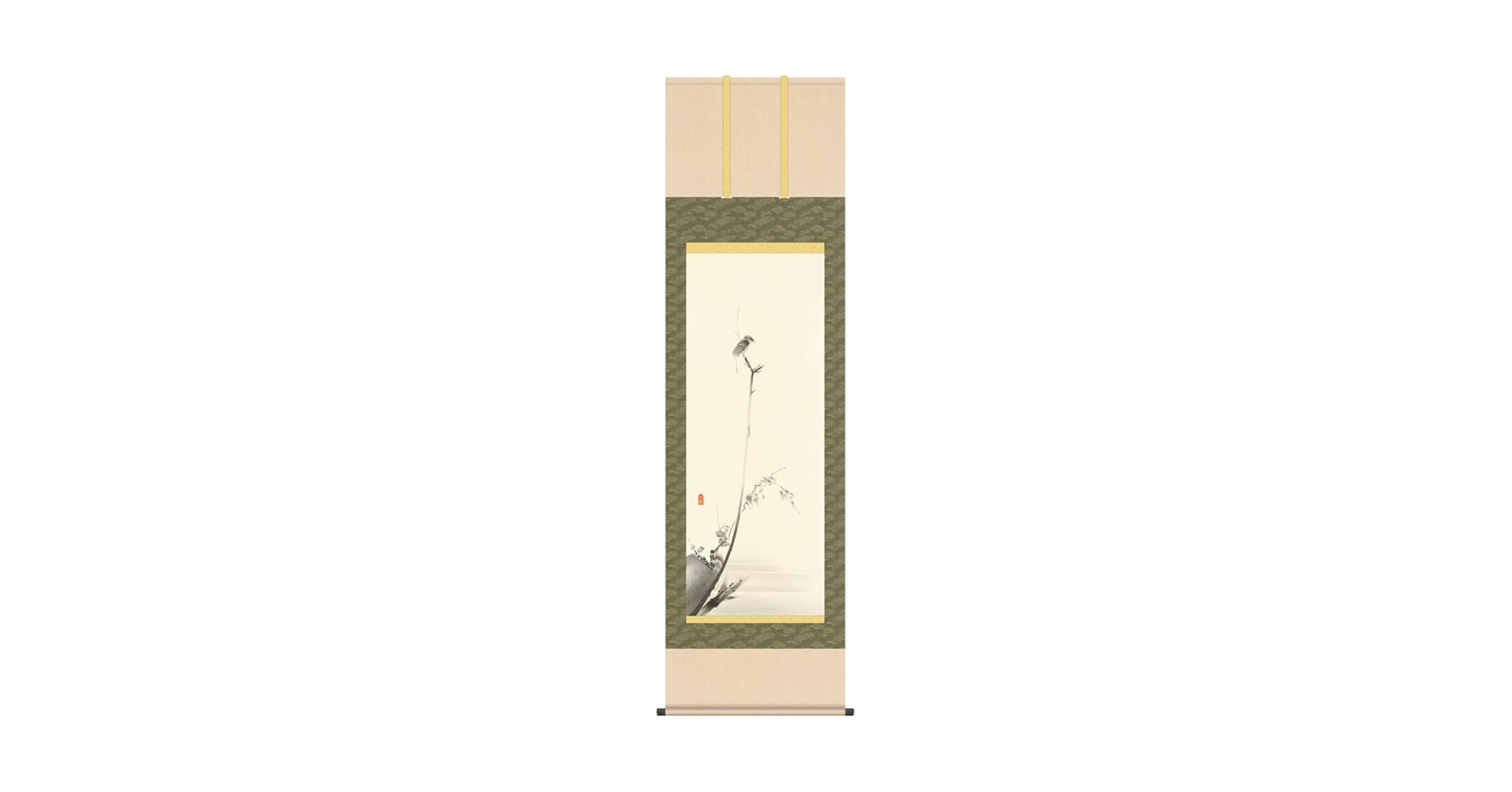 【複製】宮本武蔵/二天/鷺之図/サギ図/鳥図/横物/掛軸☆宝船☆AD-770 複製/宮本武蔵/二天/鷺之図/鳥図/横物/工芸品/掛軸☆宝船☆AD