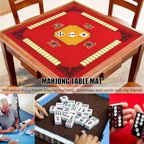 Tapete antideslizante para mesa de juego, rojo 83x83 cm miniatura 2