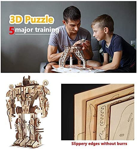 ZPPLD 3D-Holzpuzzle Roboter – 159 Teile, Lasergeschnitten, Für Kinder Ab 7 Jahren & Erwachsene