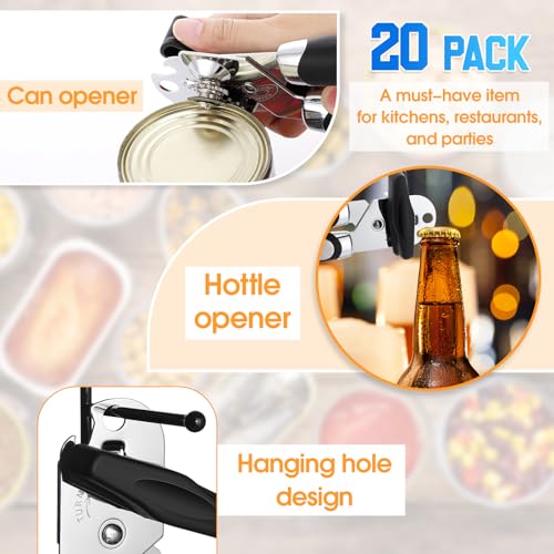 image for Gisafai 20 Pcs Manual Can Opener with Sharp Blade Smooth Edge Multifun