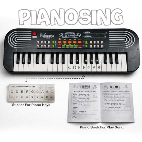 Image of SMARTBOY Piano Keyboard for Kids Boys Girls, Rechargeable, Electronic 37 Keys Microphone Mic, 8 Tones 8 Rhythms, 4 Percussion Sounds, 6 Demo Songs, Play & Record Music, Animal Sound Effects Toy 430CP1