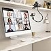 Khazylorr Webcam Stand, Webcam Mount Gooseneck Arm with Phone Holder Web Camera Stand Desk Mount Clip Clamp for Logitech Webcams C922 C930e C920S C920 C615 C960 C920x BRIO 4K NexiGo N60 and More