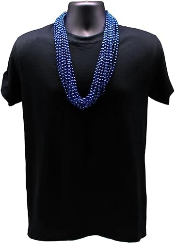 Miniatura 2 de Cuentas de arcoiris para Mardi Gras de 33 pulgadas y 0.3 pulgadas redondo, metálico 6 docenas (72 collares)