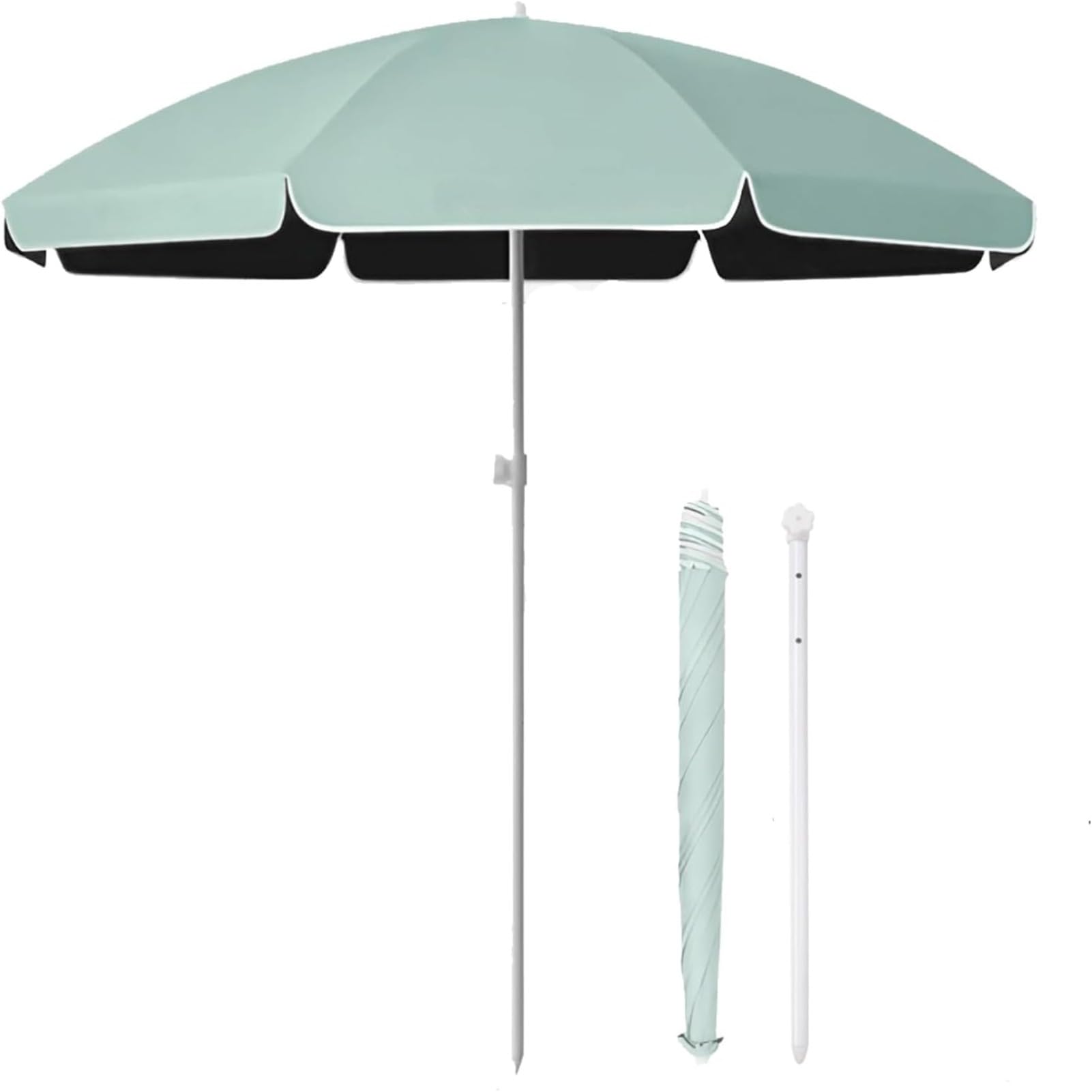 Parasol zewnętrzny z ochroną przed promieniowaniem UV, lekki i przenośny, okrągły parasol przeciwsłoneczny z regulacją wysokości, na basen i podwórko