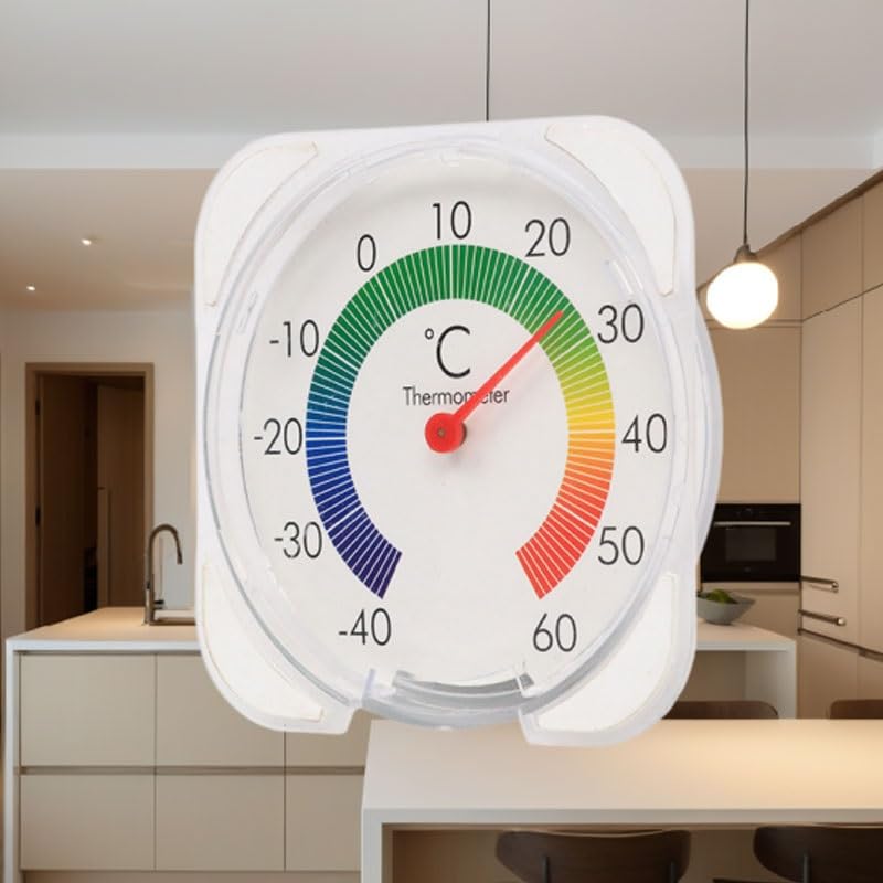 Thermometer Outdoor Temperature Gauge Wall Mounted Window Type Measuring Dial