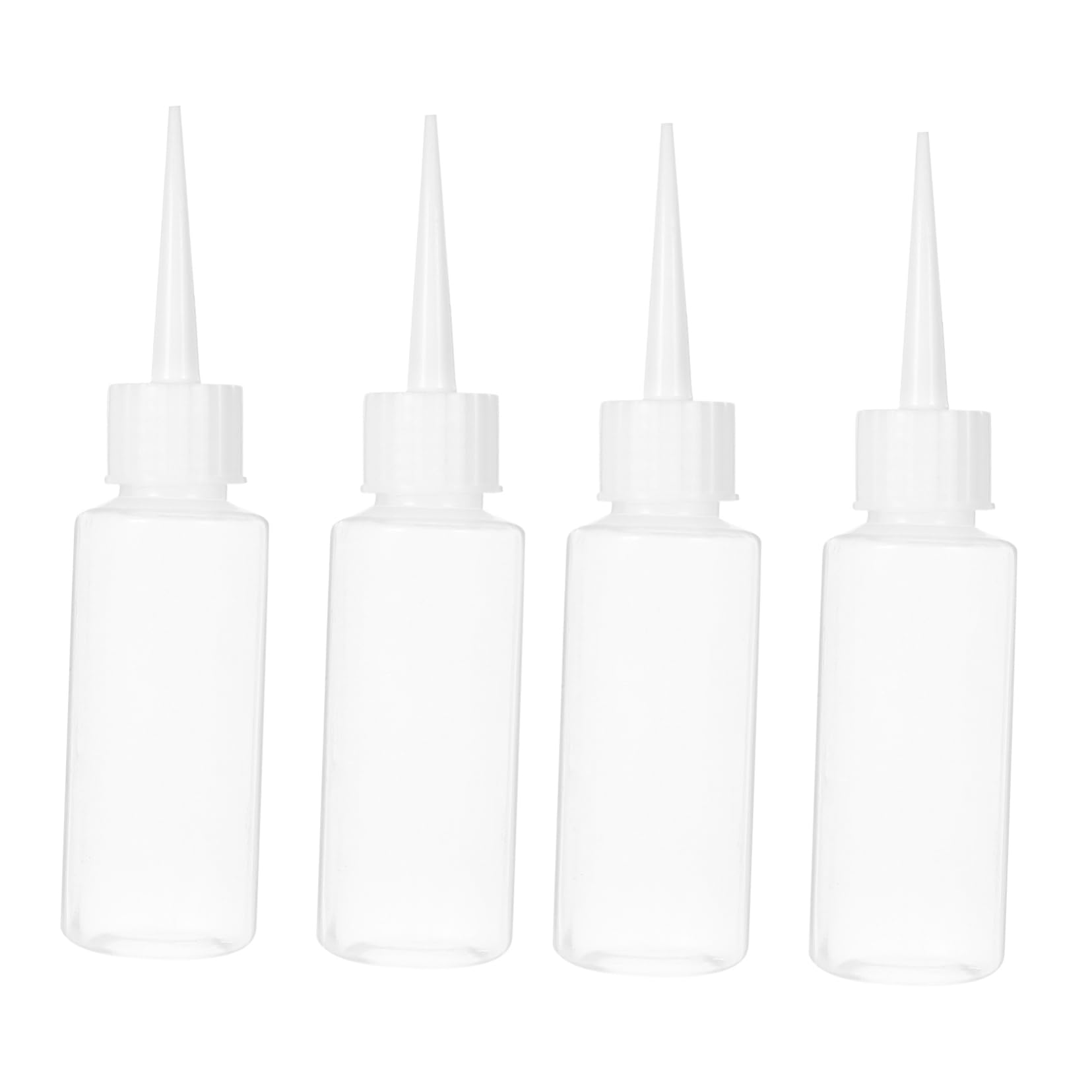 Quetschflaschen 4 Stück 50ml Polyethylen Weiß für Präzise Dosierung