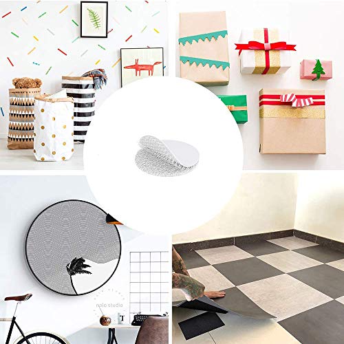 Braveshine Adhesive Dots Tape - Heavy Duty Round Sticky Pads Wall Mounting Fastener White Hook Loop Tape For Cable Management, Home Or Office Use - Removable And Reusable - 12 Sets, Diameter 2 Inch #TOP1