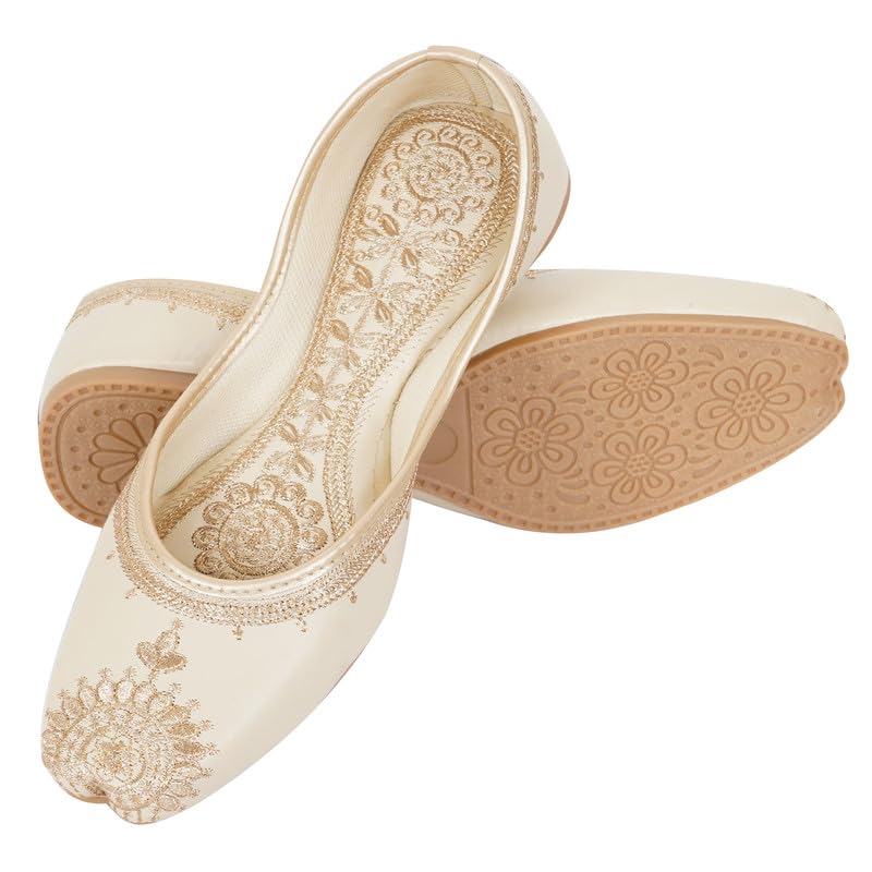 Image of DFR Women Juti | Embroidered Rajasthani Mojari Girls Shoe