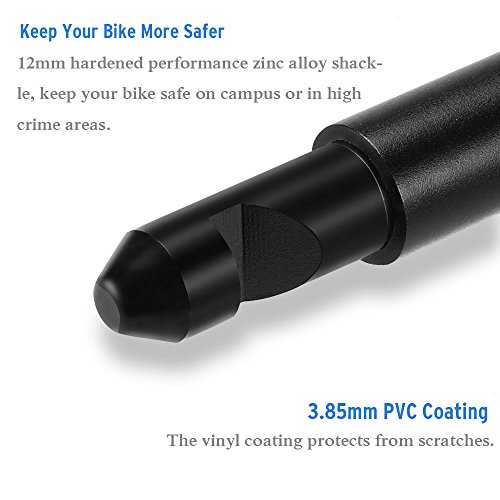 image for Amazer Heavy Duty Combination Bike U Lock, 12mm Bike Lock Bicycle Heav