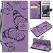 Produktbild Bravoday Sony Xperia Z5 Hülle Handyhülle Sony Xperia Z5 Schutzhülle [Kartenfach] [Magnetverschluss] TPU Soft Shockproof für Sony Xperia Z5-Violett