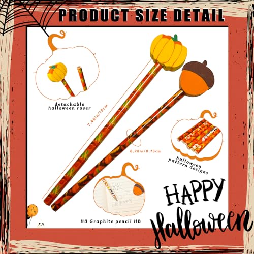24 lápices de otoño con borrador para Acción de Gracias miniatura 2