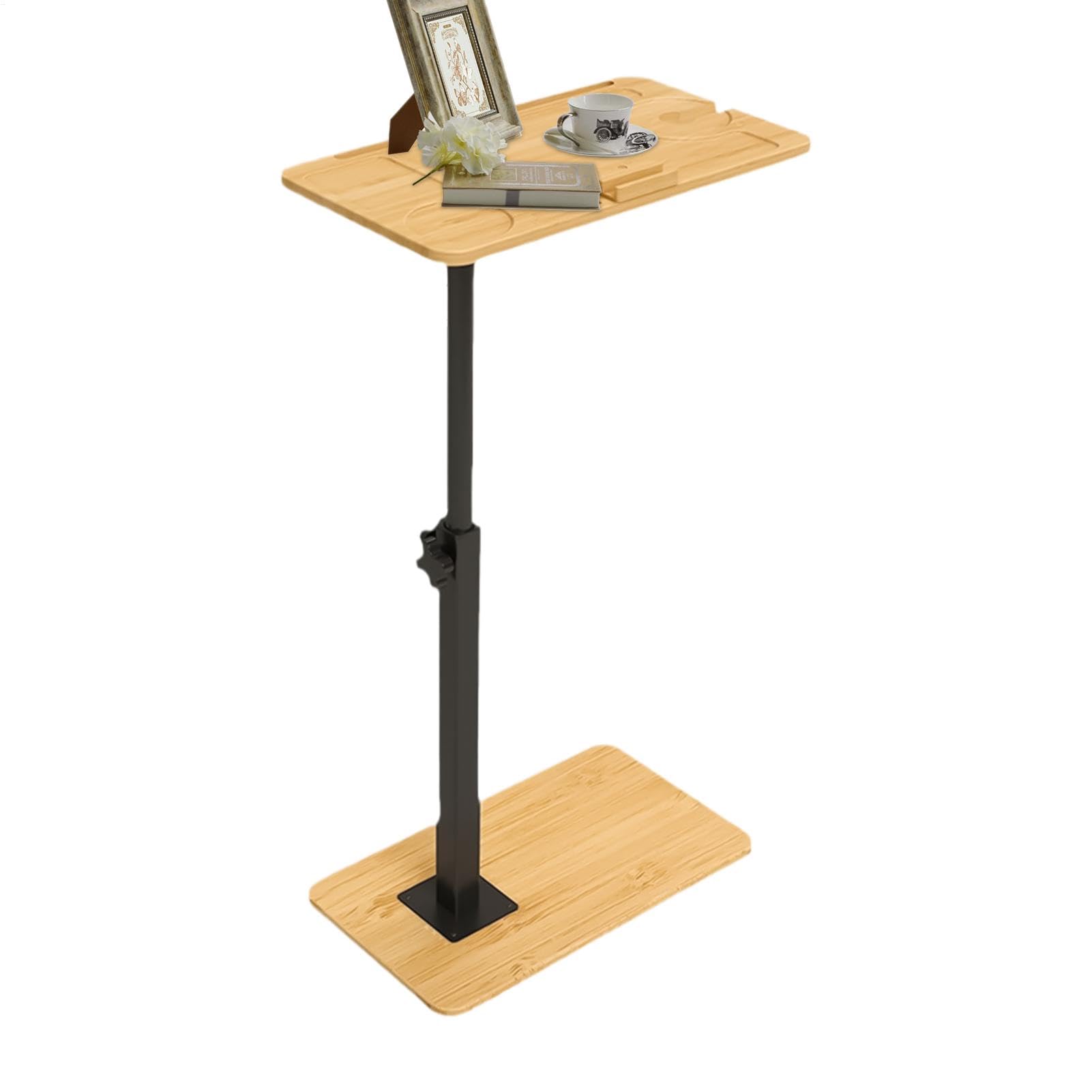 Generico Height Adjustable Table, Couch Side Table, Living Room End, Small Space Table, Height Adjustable Snack Side Tables for Small Spaces, Ideal for Adding Functionality to Your Living Room