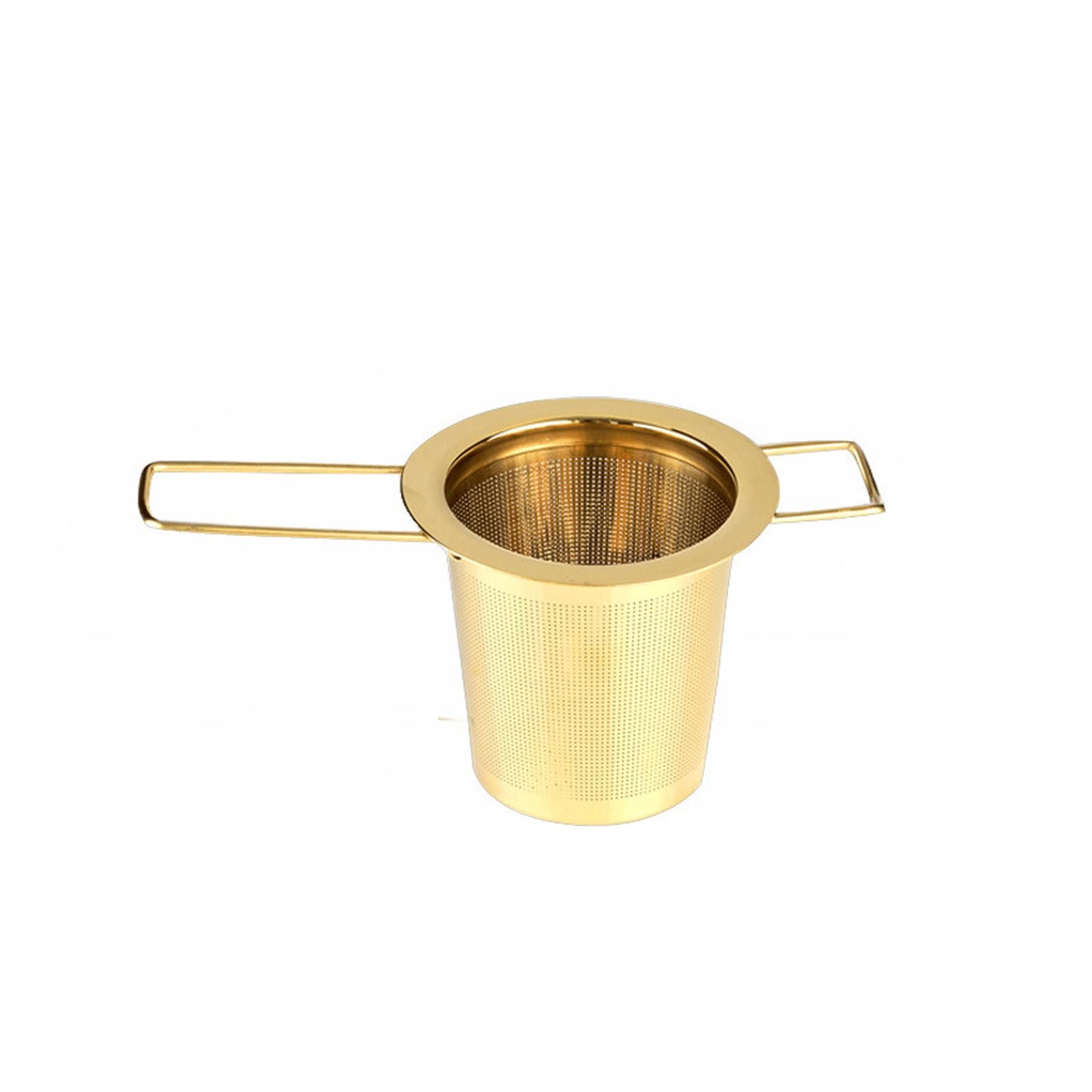 Filtro de té chapado en oro, acero inoxidable 304, filtro de té creativo, fácil de limpiar (dorado2)
