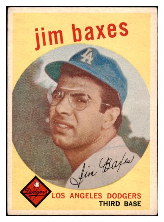 1959 Topps #547 Jim Baxes Dodgers VG-EX 491428 Kit Young Cards