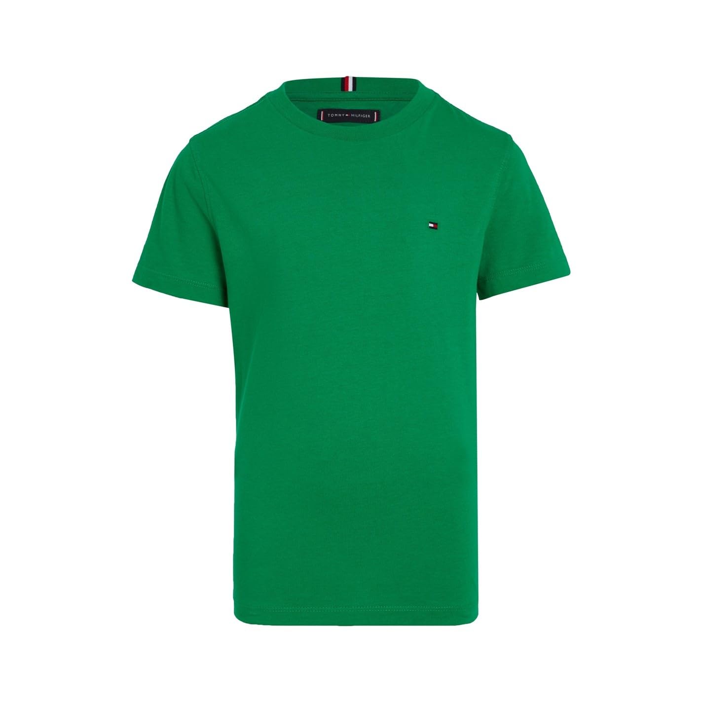 Tommy Hilfiger Essential Cotton tee S/S KB0KB06879 Camisetas de Punto de Manga Corta, Verde (Olympic Green), 12 años para Niños
