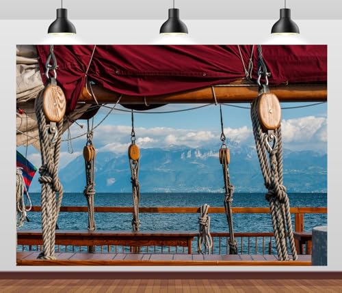 Toile de fond bateau de pirate en tissu infroissable pour shooting photo réussi