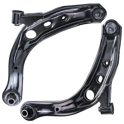 Image of Detroit Axle - 8pc Front End Suspension Kit for 2000-2006 Mazda MPV, 2 Lower Control Arms w /Ball Joints 4 Outer Inner Tie Rods 2 Boots 2001 2002 2003 2004 2005 Replacement