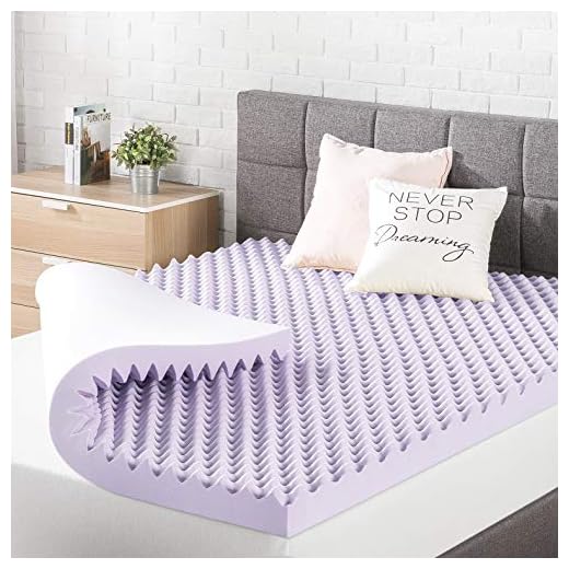 Best Price Mattress 3 Inch Egg Crate Memory Foam Mattress Topper with Soothing Lavender Infusion, CertiPUR-US Certified, Twin