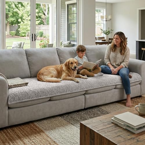 PAULATO BY GA.I.CO. Waterproof Blanket – 24x86” Changing Absorbent Pad for Incontinence – Machine Washable Stain-Resistant Protector for Couch Sofa or Bed – Reusable Waterproof Cover - Light Grey by PAULATO BY GA.I.CO. - Image 6
