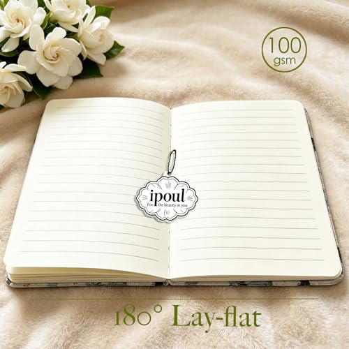 Libreta A6 de líneas de diseño refinado con ilustración botánica 7