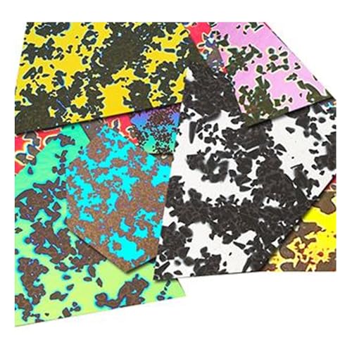 1lb. CBS Dichroic Glass Splatter Assorted Jewelry Pack on Standard Black 90 COE