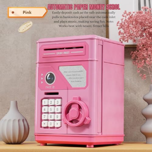 Image of Face Recognition Piggy Bank Toy for Kids 3+| 1Pcs Money Saver ATM Box with Pattern Lock Coin Collector Advanced Gullak Toys for Boys | Girls Birthday Gift for Children Educational & Decor Item