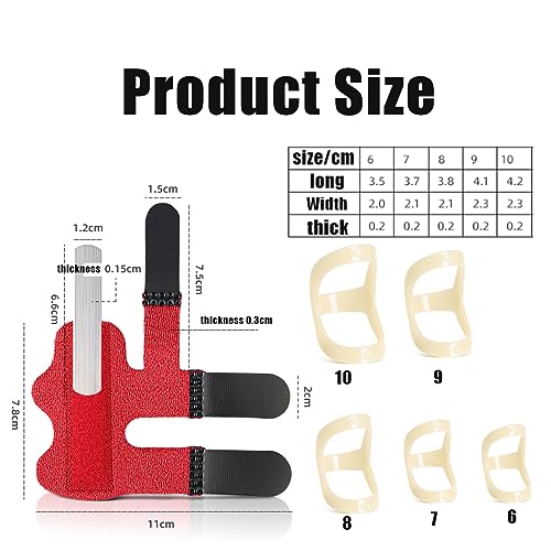 6pcs Oval Finger Splints,Finger Support Brace Stabilizer,Trigger Finger Splint,5 Graduated Oval Trigger Finger Splint & 1 Finger Sleeve Straightener Brace for Finger Knuckle Immobilization,Arthritis. - Image 3