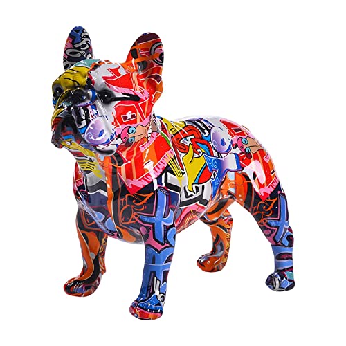 訳あり】 ブルドッグ 置物 カラフル インテリア 雑貨 オブジェ