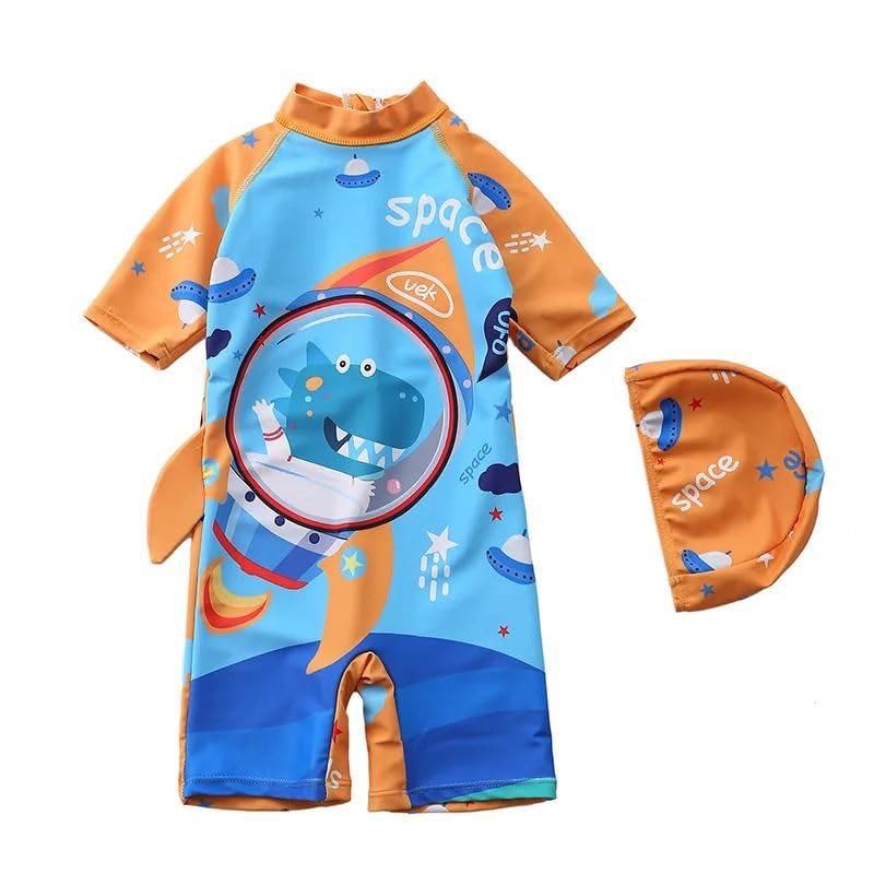Image of Baby Bucket Swimsuit for Boys | Swimwear with Cap | Swimming Costume | Swimwear and Beachwearr