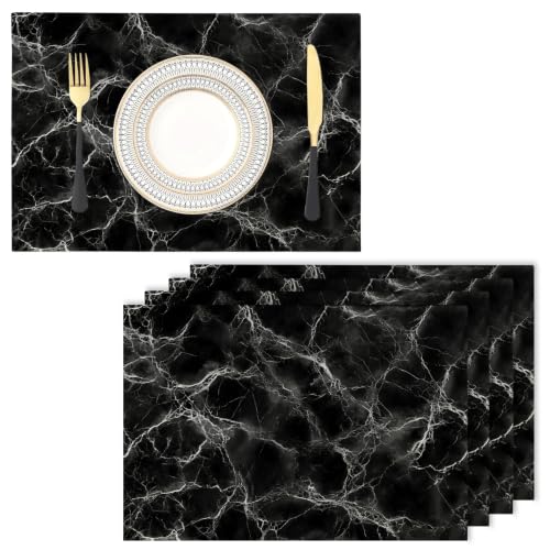 Set de table antidérapant et résistant à la chaleur marbre gris