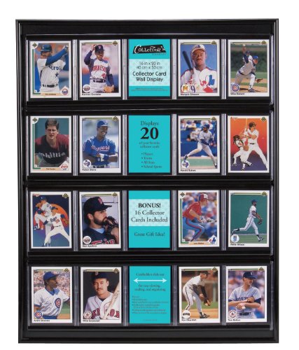 MCS 16x20 Inch Collector Card Wall Display, Holds 20 Sports Cards, Black (52894)