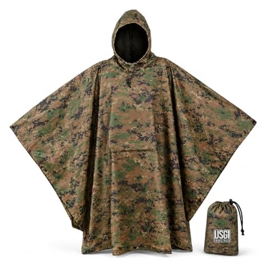 Military-Grade Waterproof Rain Poncho for Survivors