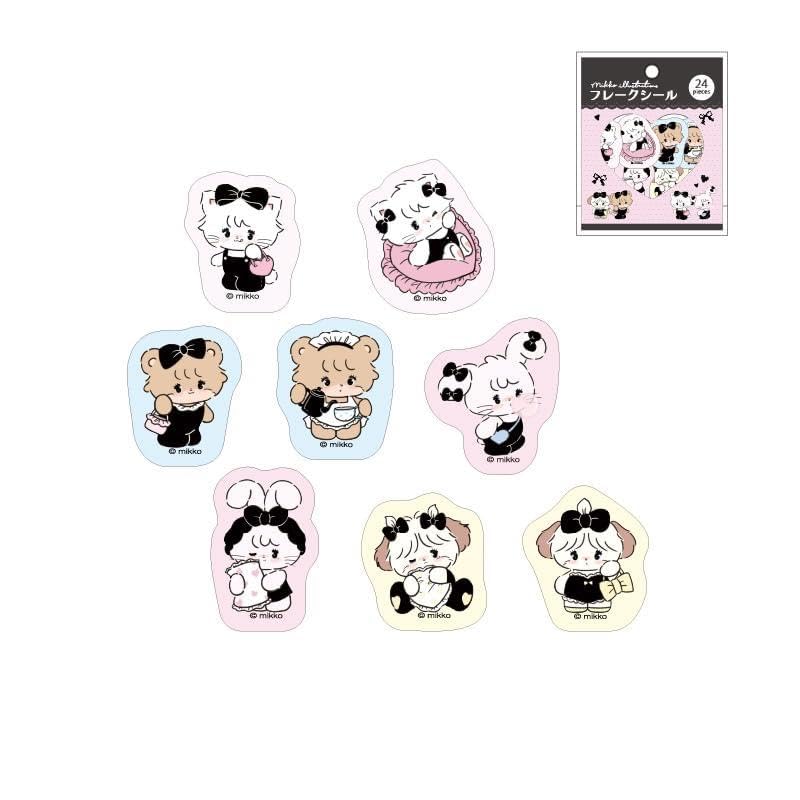 mikko ステッカー キラシール Amazon | mikko illustrations フレークシール ブラックキャラ