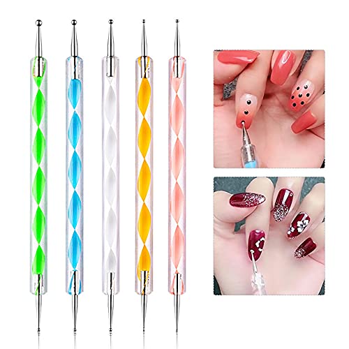 Tools Pens Painting PCS Dotting Design Brushes Art Nail With 3 5PCS Nail Nails Design Stick (Multicolor, One Size)