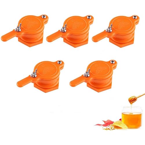 Honey Gate Valve for Bucket, Durable Nylon Honey Extractor Tap, Beekeeping Supplies (5 Pack)