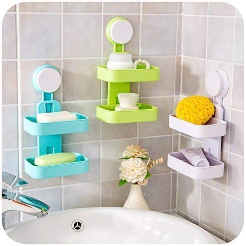 HARIHUB Plastic Plates Double Layer Soap Box Holder Stand/Dispenser Multi 2