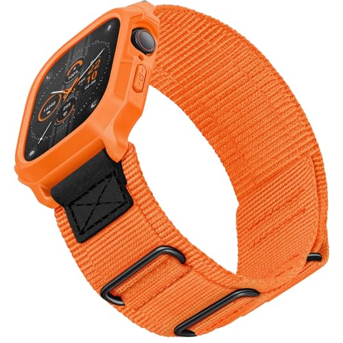 Bracelet sport Apple Watch 44mm Velcro orange pour toutes vos activités