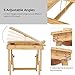 SONGMICS Bed Laptop Desk, Folding Bed Tray for Laptop up to 15.6 Inches, Adjustable Angle and Height, Portable for Working Reading Writing Breakfast, Bamboo, Drawer, Light Bamboo ULLD01N