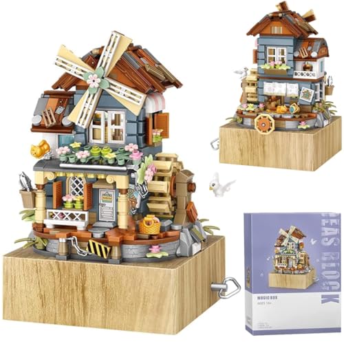 Windmühle Musikbox Bausteine Mit Minifigure, 799 Klemmbausteine Street...