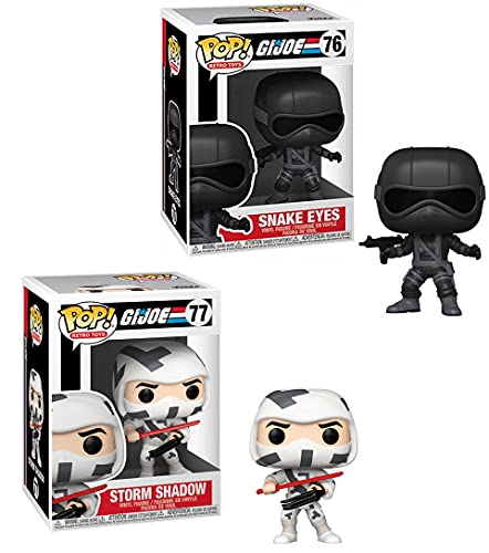 Ninja Joes Funko Pop! Bundle: G.I. Joe Retro Toys - Storm Shadow 77/ Snake Eyes 76 (paquete de 2)